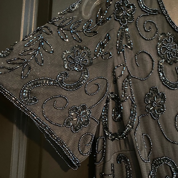 Heavily beaded gown. Brand is BHLDN. - Picture 5 of 7